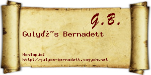 Gulyás Bernadett névjegykártya