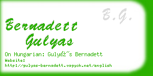 bernadett gulyas business card